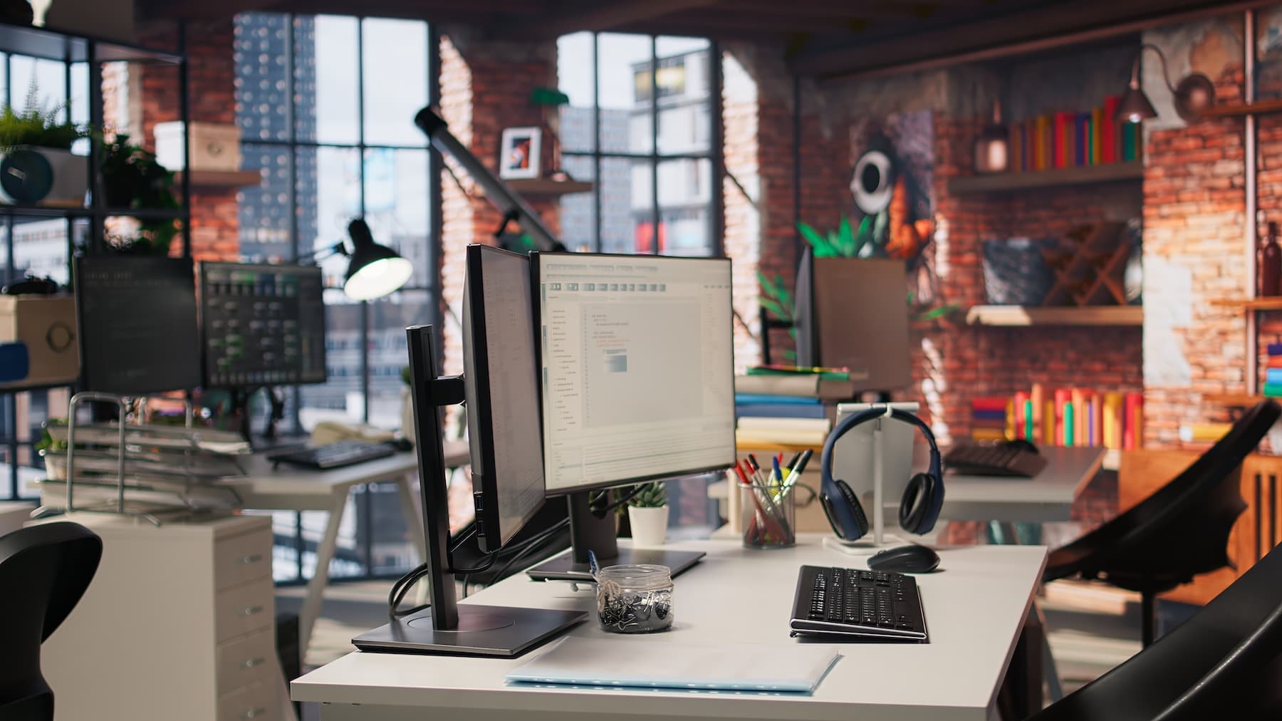 Modern office workspace